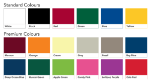 nz fabric colours 500d pvc