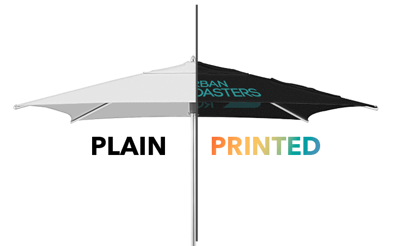 custom print cafe umbrella